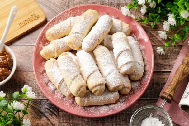 Трубочки з пісочного тіста