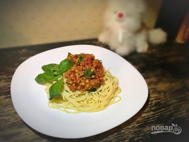 Vegetarian with lentils and eggplant