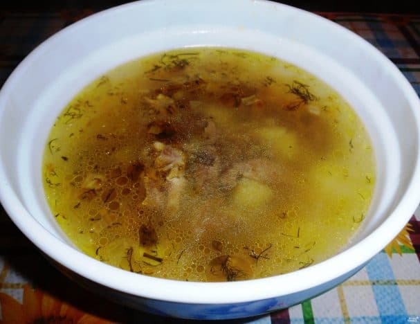 Chicken offal soup