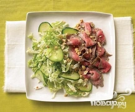 Азіяцкі салат з агурком і пекінскай капустай