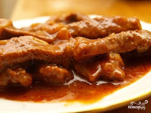 Баранина з помідорами