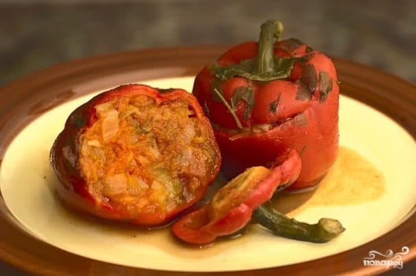 Bell pepper with vegetables