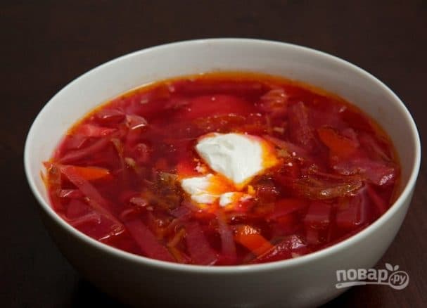 Borscht without tomato paste