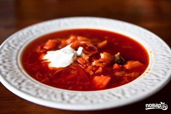 Борщ із свининою