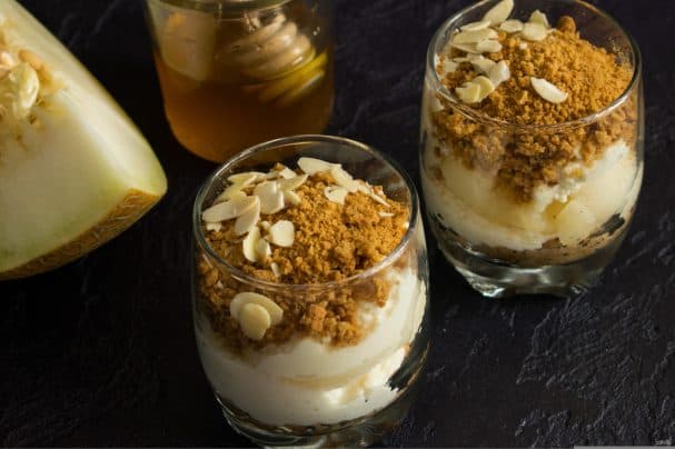 Melon and ricotta dessert