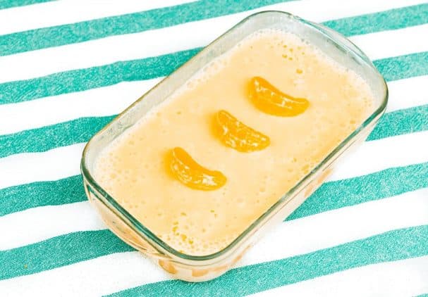 Homemade ice cream with tangerines