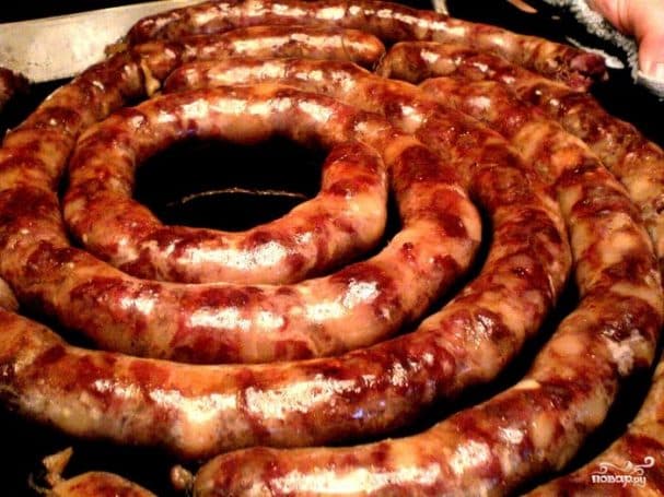 Ukrainian-style homemade sausage
