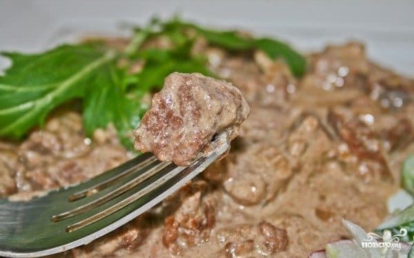 Beef in a pot, baked in the oven