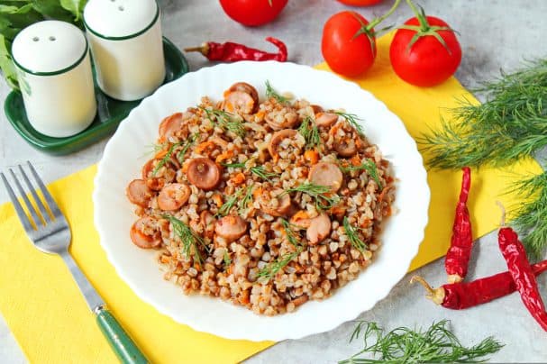 Buckwheat with sausage in a multicooker