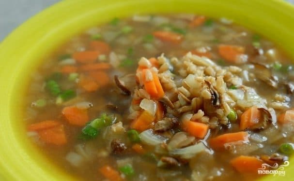 Грыбны суп для пахудання