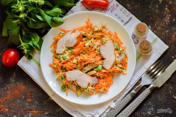 Грузінскі салат з курыцай