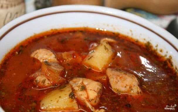 Thick soup with pork