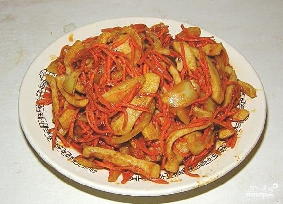 Carrot and squid salad
