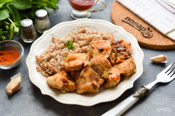 Смажаная курыца на патэльні