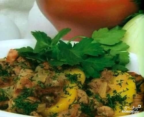 Смажанае ў гаршочках з мясам