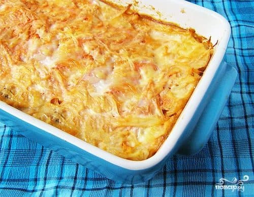 Cabbage casserole with egg