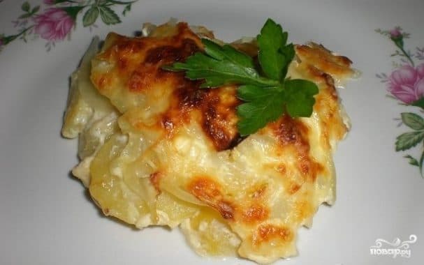 Картофель с майонезом
