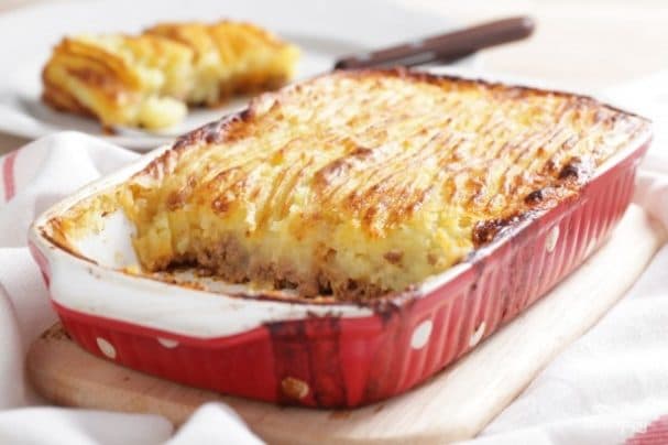 Potato casserole with meat mince