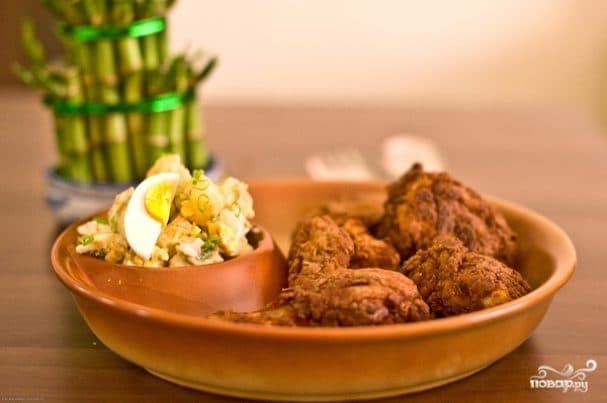 Картофельны салат з курыцай