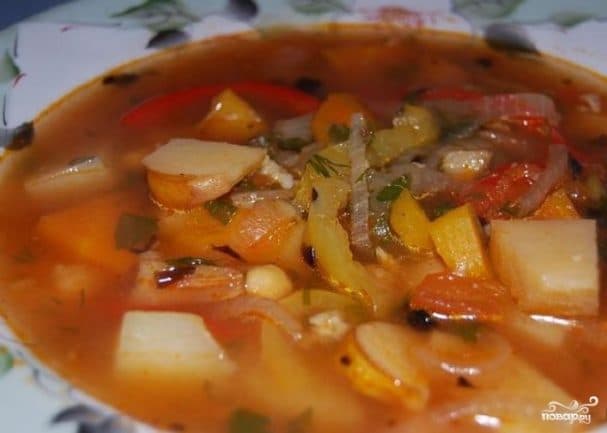 Caucasian lamb soup