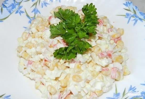 Крабавы салат з капустой