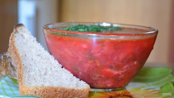 Red borscht without secrets
