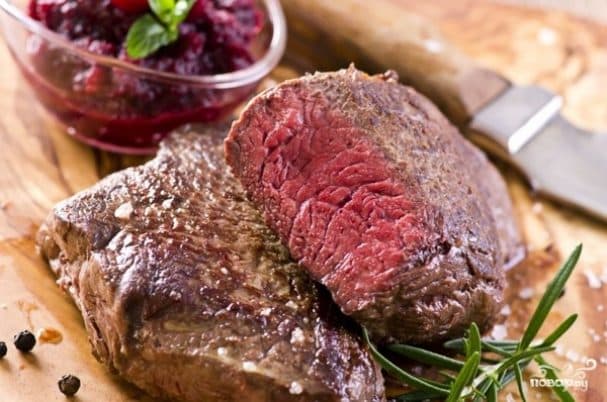 Bloody steak