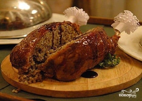 Курыца, фаршаваная грэчкай