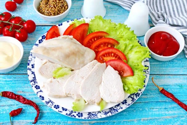 Chicken steamed in a multicooker