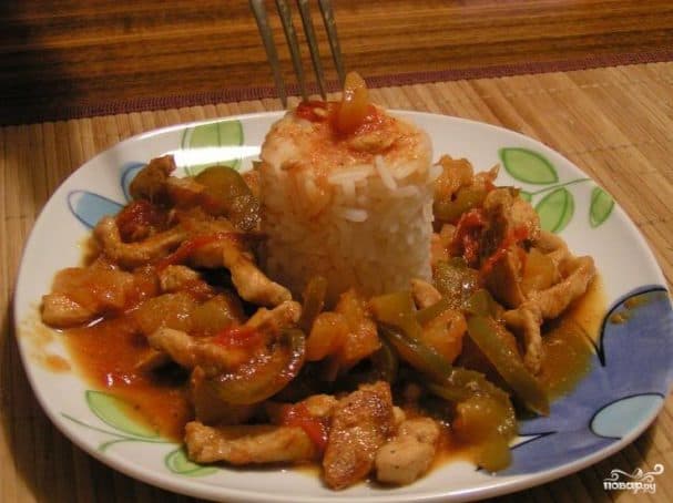 Chinese-style chicken with pineapples