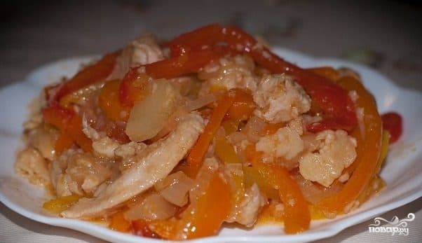 Пекінская курыца ў кісласалодкім соусе
