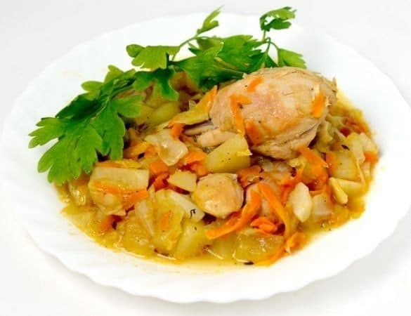 Курыца з капустай у мультыварцы