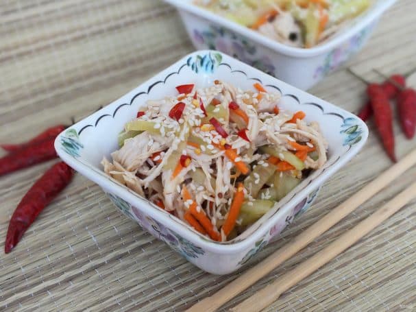Chicken with cucumbers, Korean style
