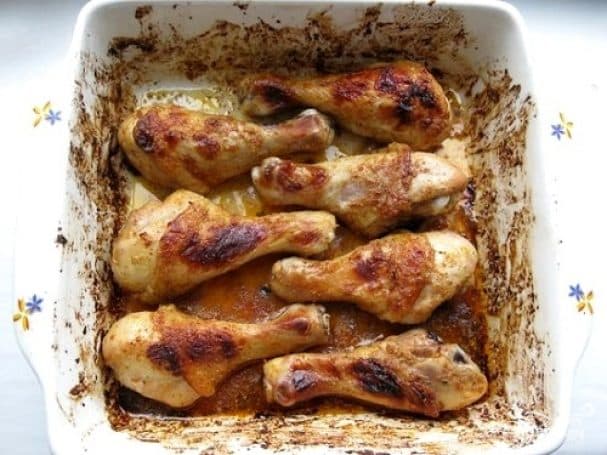 Chicken leg in the oven