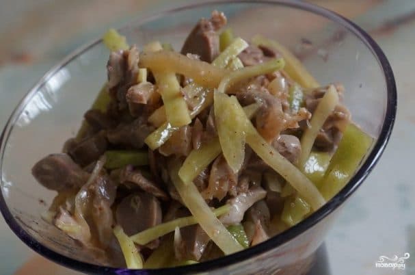 Куриные желудки по-корейски
