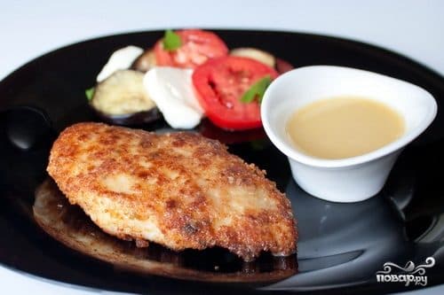 Chicken schnitzel with Parmesan