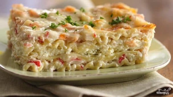 Seafood lasagna