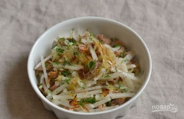 Лёгкі мясны салат