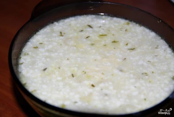 Onion soup with melted cheese