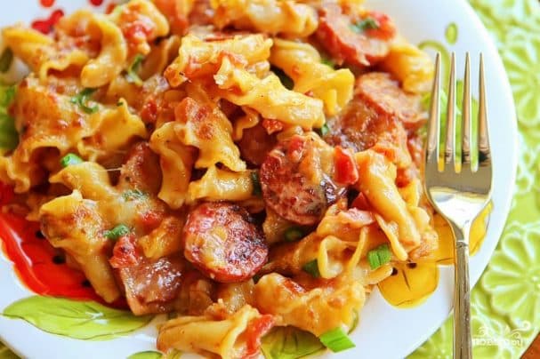 Макароны з кавбасай