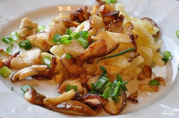 Mushrooms with potatoes