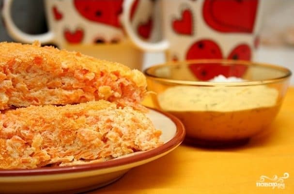 Морковная запеканка с творогом