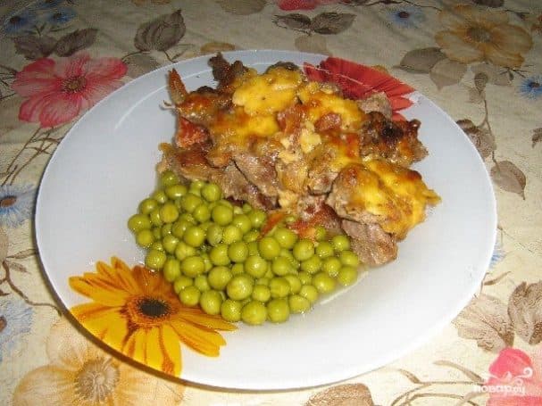 Мясо по-французски в микроволновке