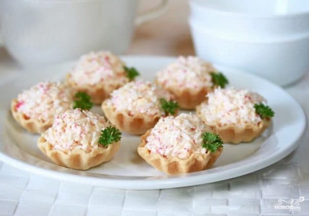 Начинка для тарталеток с крабовыми палочками