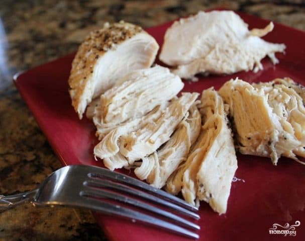 Boiled chicken breast