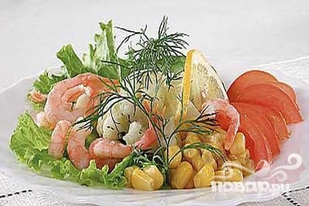 Овочі з креветками