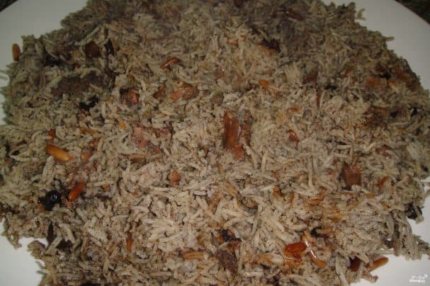 Pilaf with chicken liver