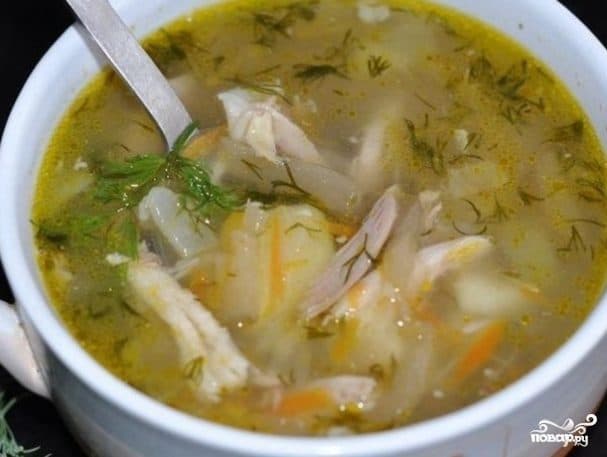 Chicken and rice solyanka soup