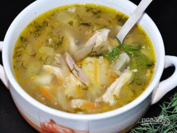 Розсолник із рисом та огірками
