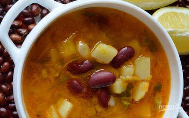 Recipe for soup with canned red beans
